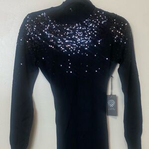 Vince Camuto Sequin Sweater Dress. Black. Size Small. NWT.